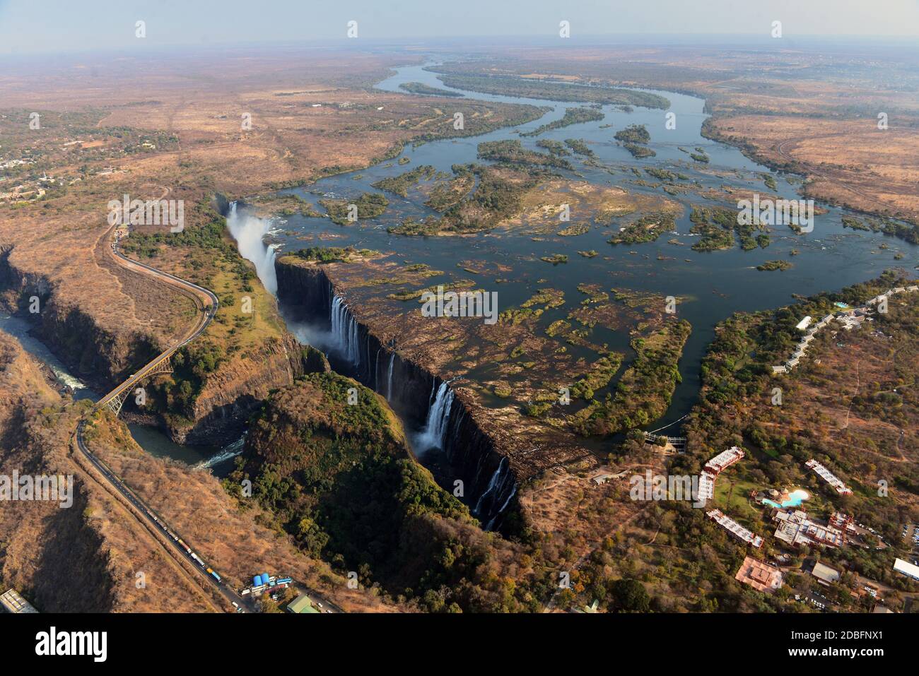Victoria Falls, Zambezi, Zimbabwe Stock Photo