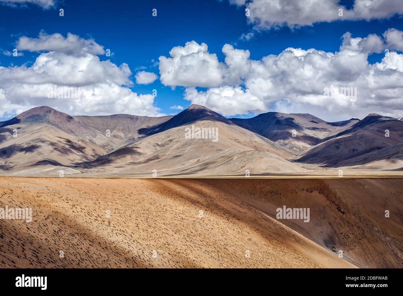Himalayan landscape near Manali-Leh road. More plains, Ladakh, India Stock Photo