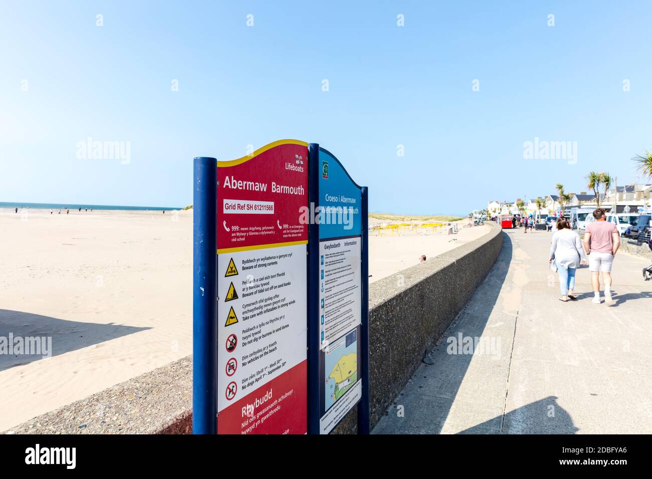 Traeth Abermaw Beach Barmouth, Wales, UK, Traeth Abermaw Beach, Barmouth, Wales beaches,  Abermaw Beach sign, Abermaw Beach Barmouth, Stock Photo