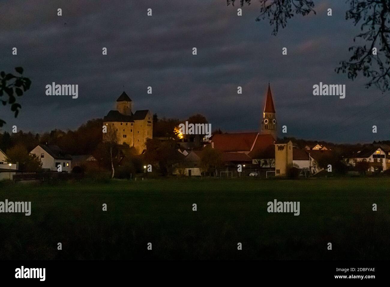 Evening atmosphere in Falkenberg, Germany Stock Photo