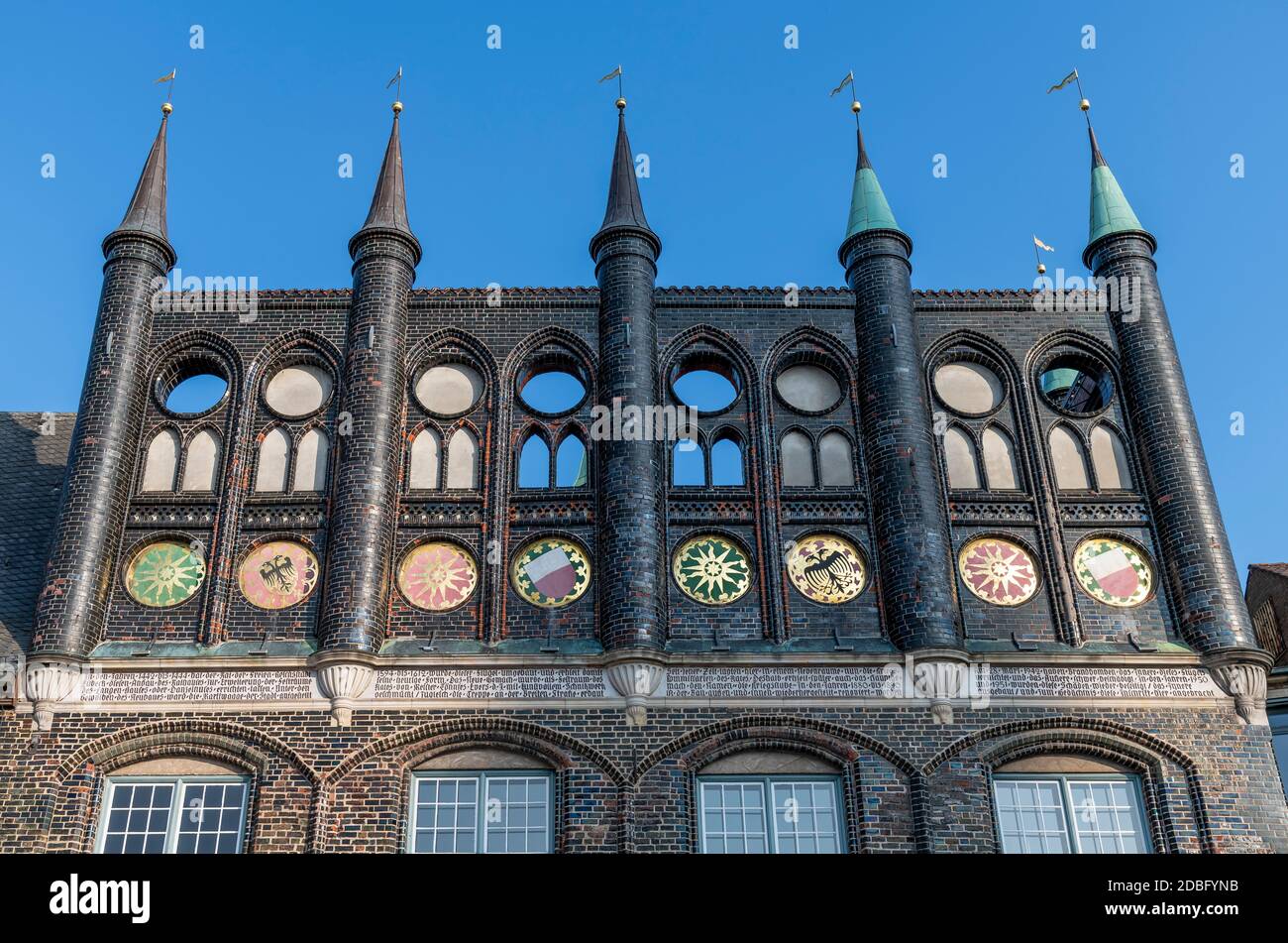 Stadtverwaltung Hansestadt Lübeck. This 1226 town hall has ornate