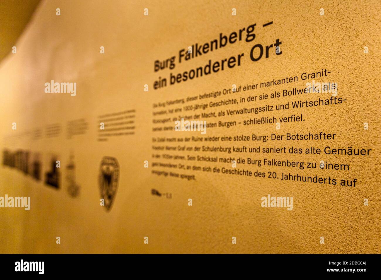 Museum inside Falkenberg Castle, Germany Stock Photo