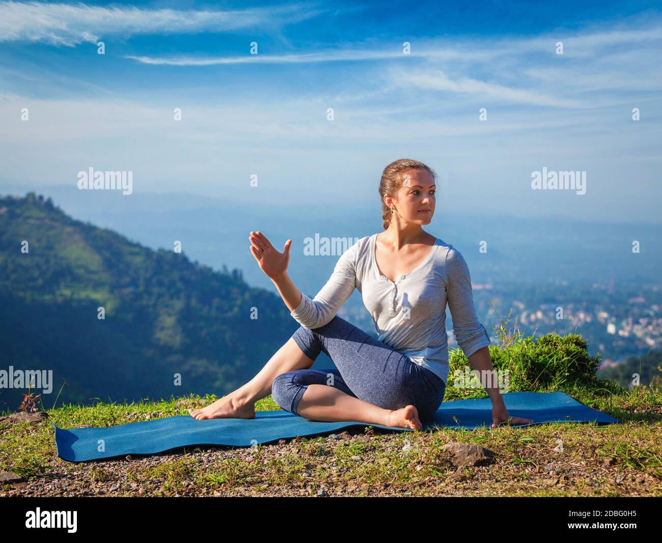 Man Half Spinal Twist Pose Stock Photos - Free & Royalty-Free Stock Photos  from Dreamstime