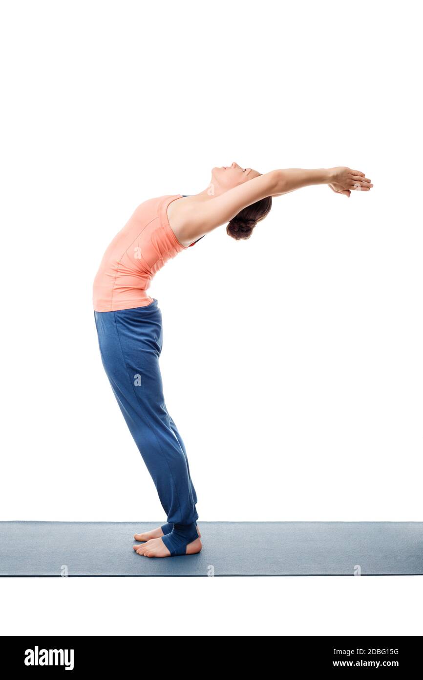 Standing back bend pose hi-res stock photography and images - Alamy