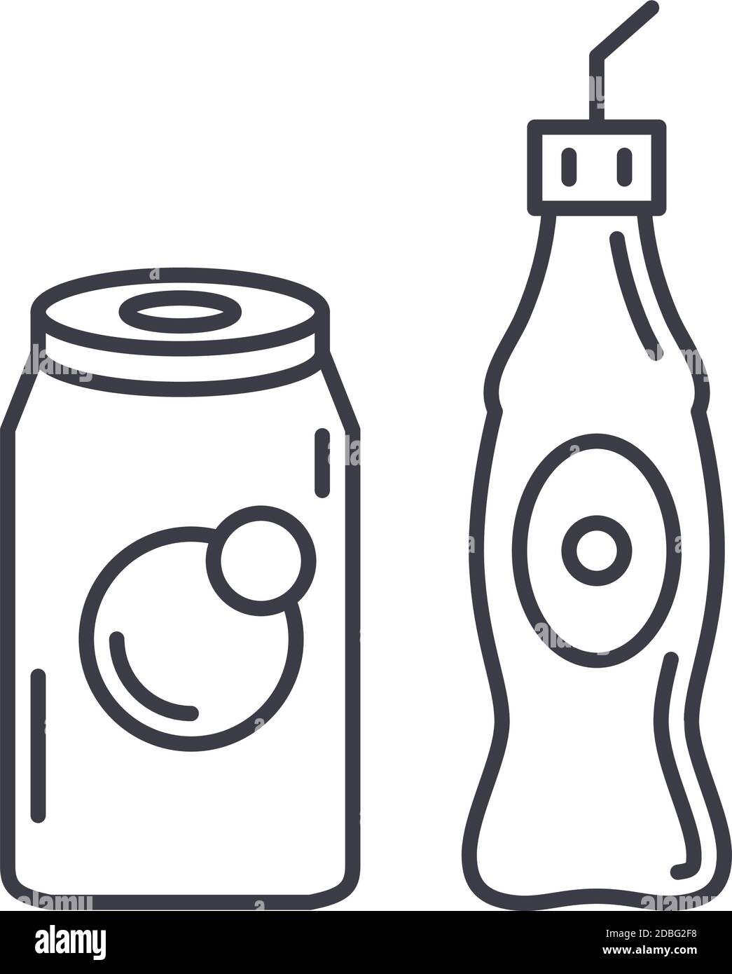 Cola concept icon, linear isolated illustration, thin line vector, web ...