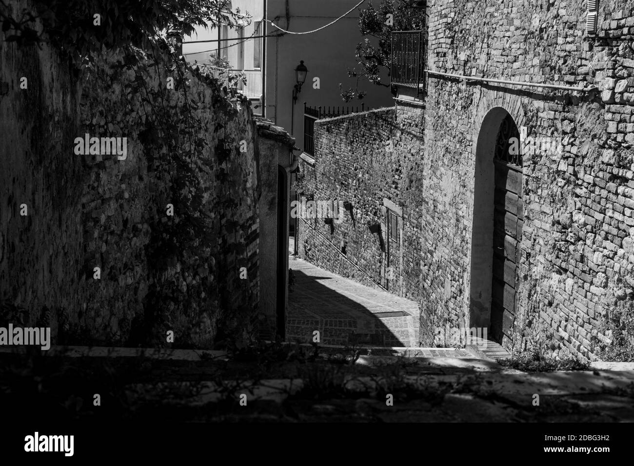 Ruin old medieval city Black and White Stock Photos & Images - Alamy