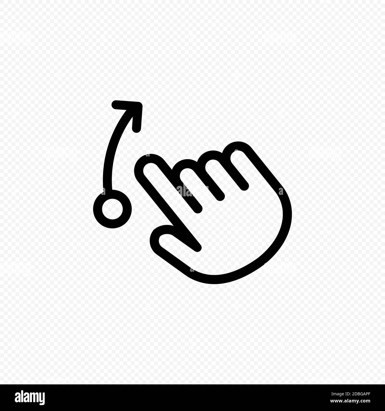 Hand cursor touch screen gestures icon. Swipe to left right up icon. Vector on isolated transparent background. EPS 10 Stock Vector