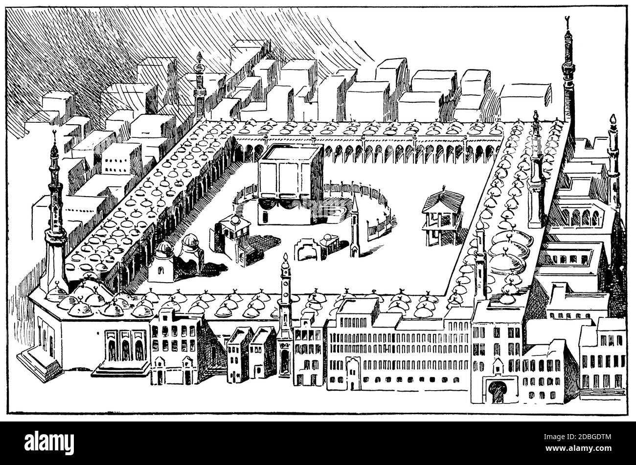 The Kaaba, is a building at the center of Islam's most important mosque