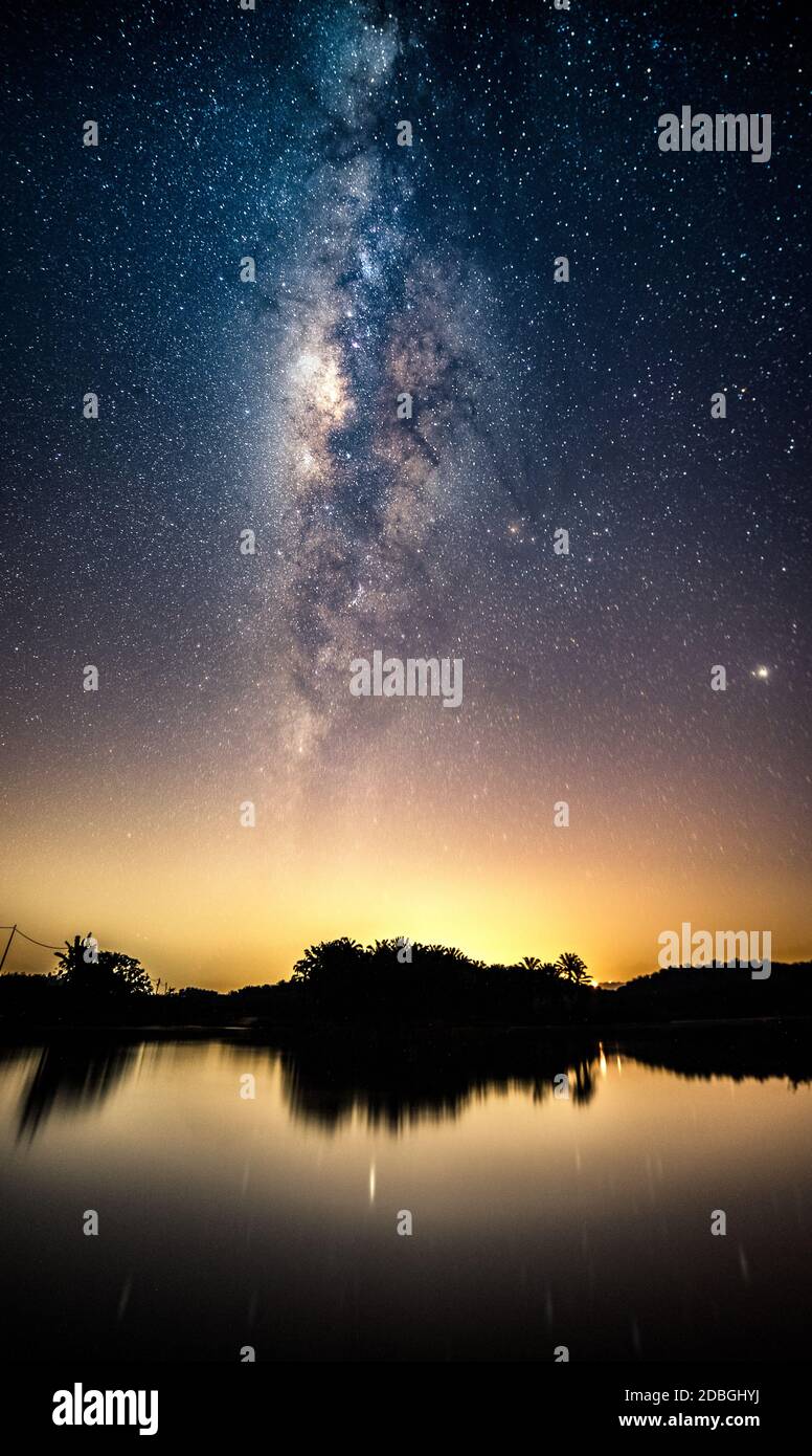 Milky Way at Kuala Kubu Baru, Selangor Stock Photo