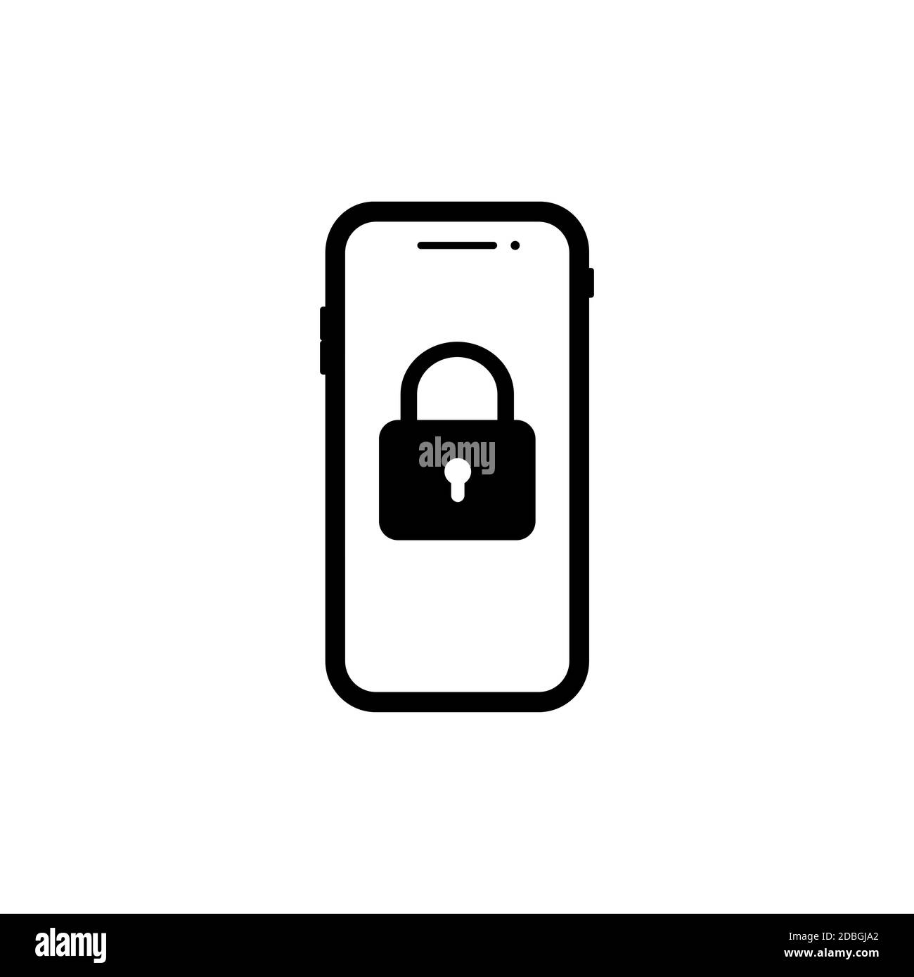 Lock smartphone icon. Element of cyber security icon for mobile concept and web apps. Lock in a smart phone icon can be used for web and mobile Stock Vector