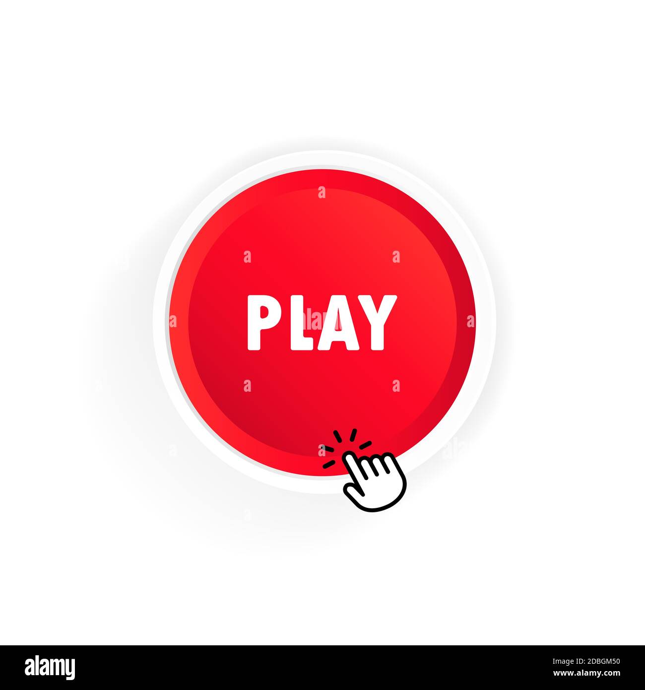Play button icon. Vector on isolated white background. EPS 10 Stock Vector