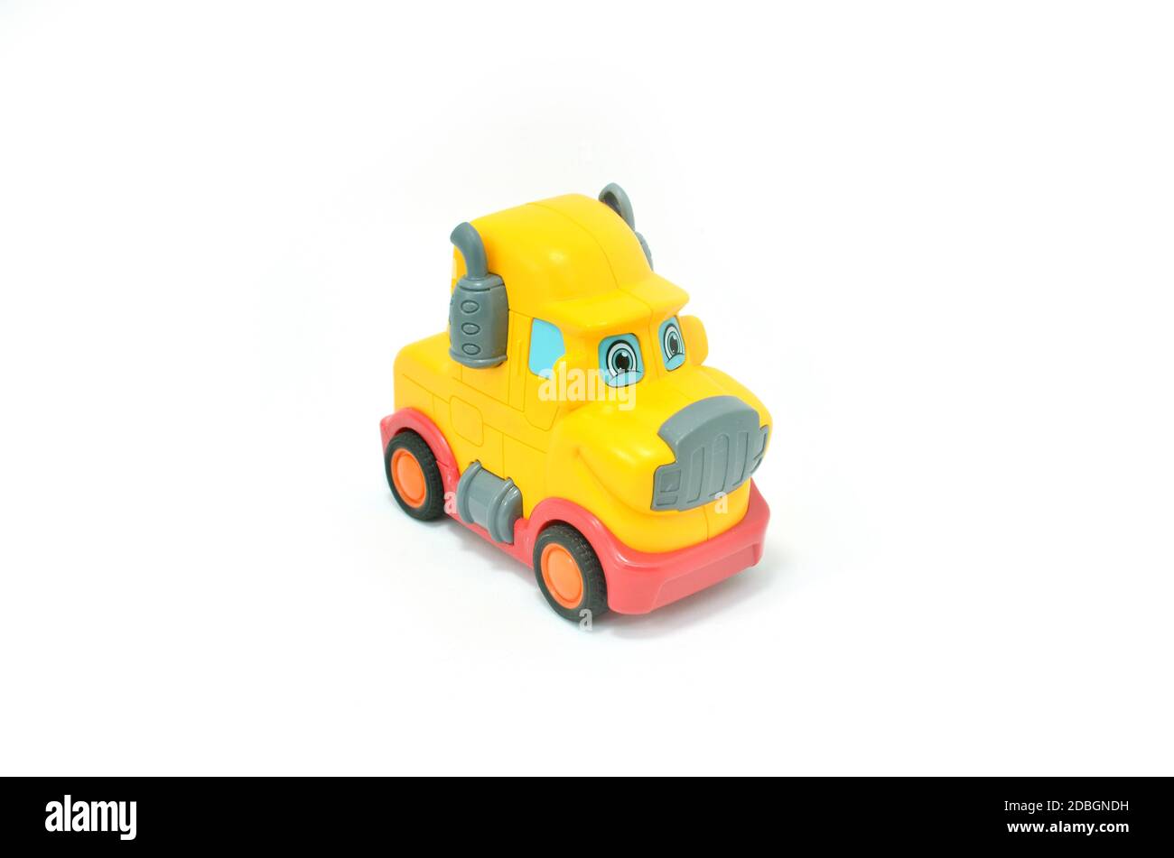 Toy car truck, isolated in white background Stock Photo