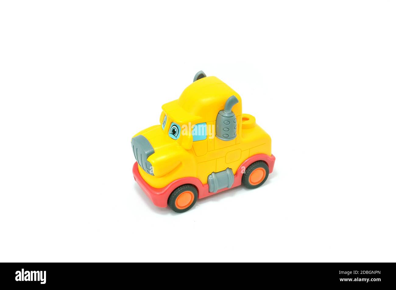 Toy car truck, isolated in white background Stock Photo