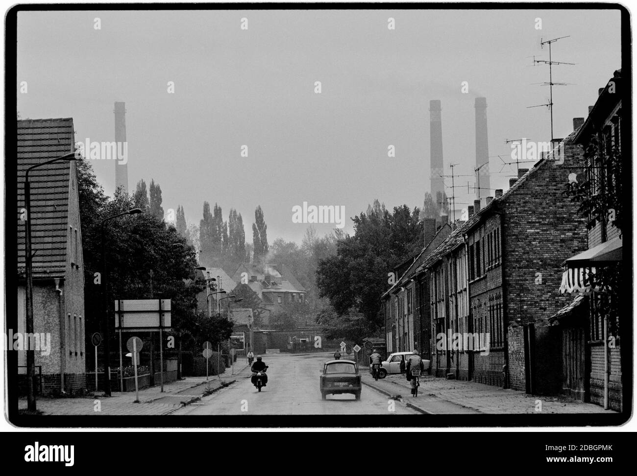 East Germany 1990 scanned in 2020 Wolfen, near Bitterfeld, is a town in the district Anhalt-Bitterfeld, Saxony-Anhalt, Germany. Orwo film was produced here in the 1980’s. Since 2007 known as Bitterfeld-Wolfen. East Germany, Deutsche Demokratische Republik the DDR after the fall of the Wall but before reunification March 1990 and scanned in 2020.East Germany, officially the German Democratic Republic, was a country that existed from 1949 to 1990, the period when the eastern portion of Germany was part of the Eastern Bloc during the Cold War. Stock Photo