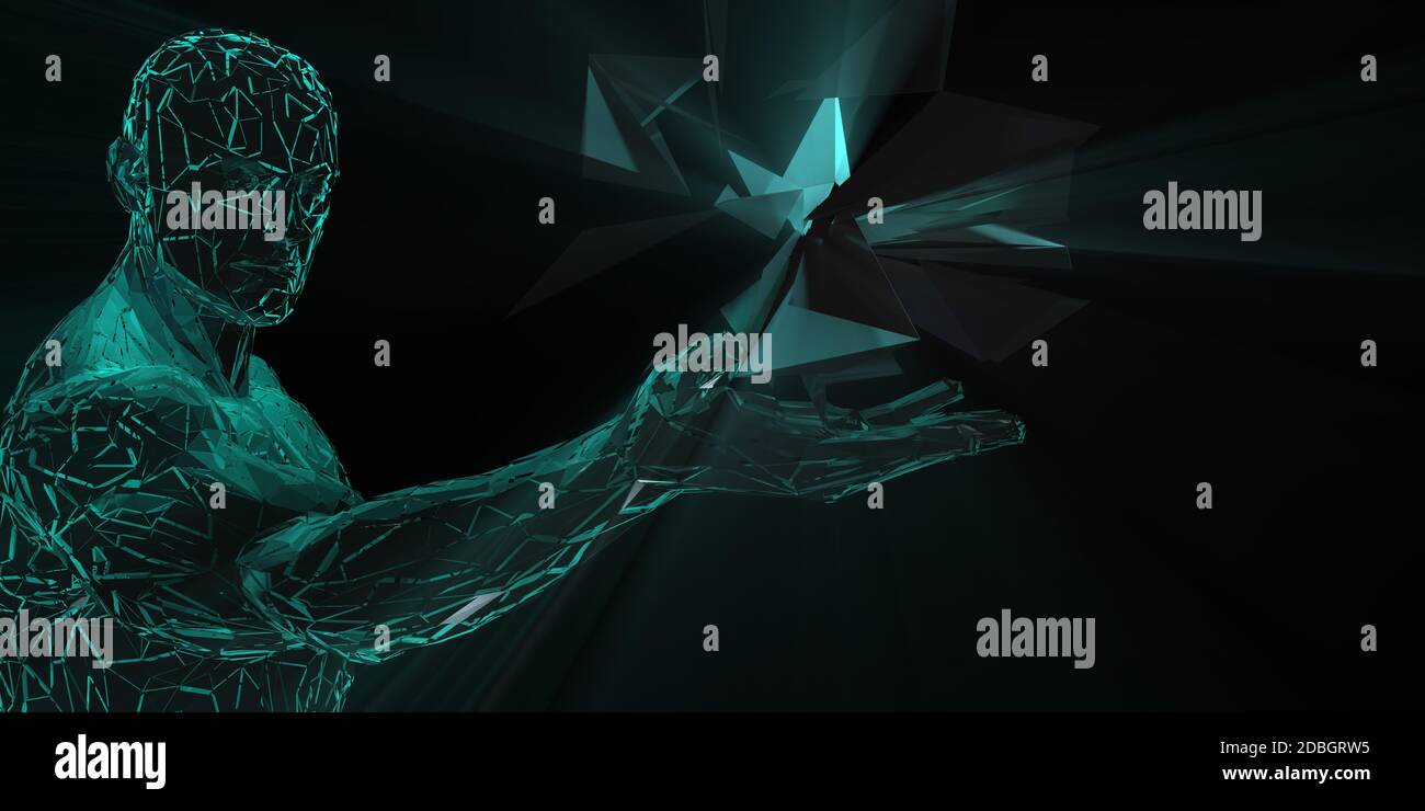 Technology Network as a Futuristic Abstract Background Concept Stock ...