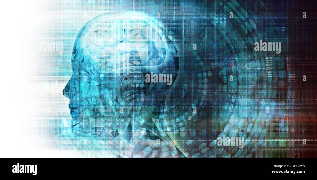 Wired Brain Artificial Intelligence Machine Learning Concept Stock ...