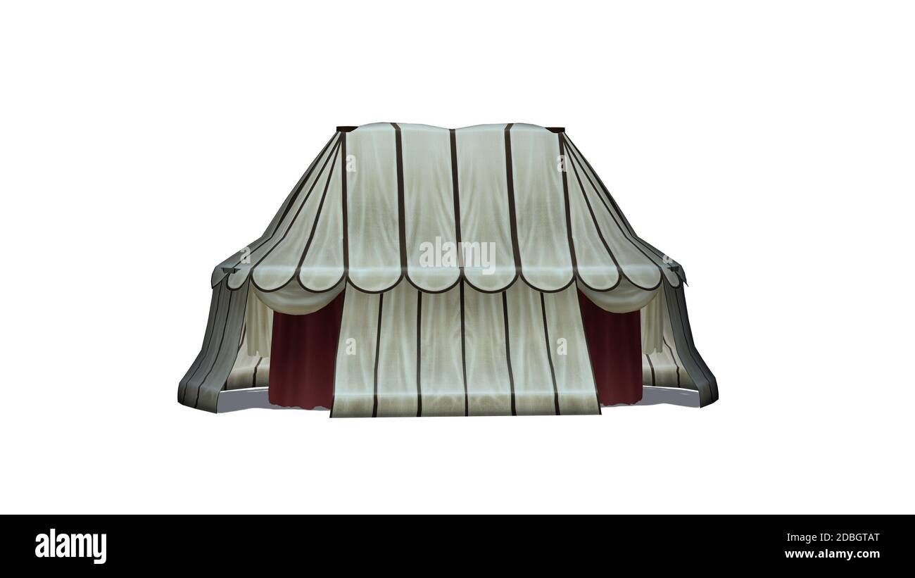Medieval tent - isolated on white background Stock Photo - Alamy