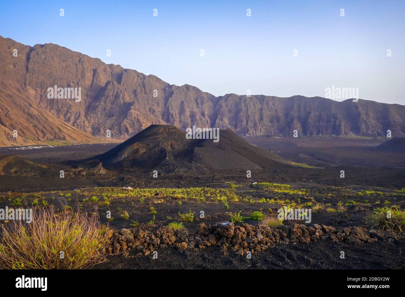Cha das Caldeiras and Pico do Fogo in Cape Verde, Africa Stock Photo ...