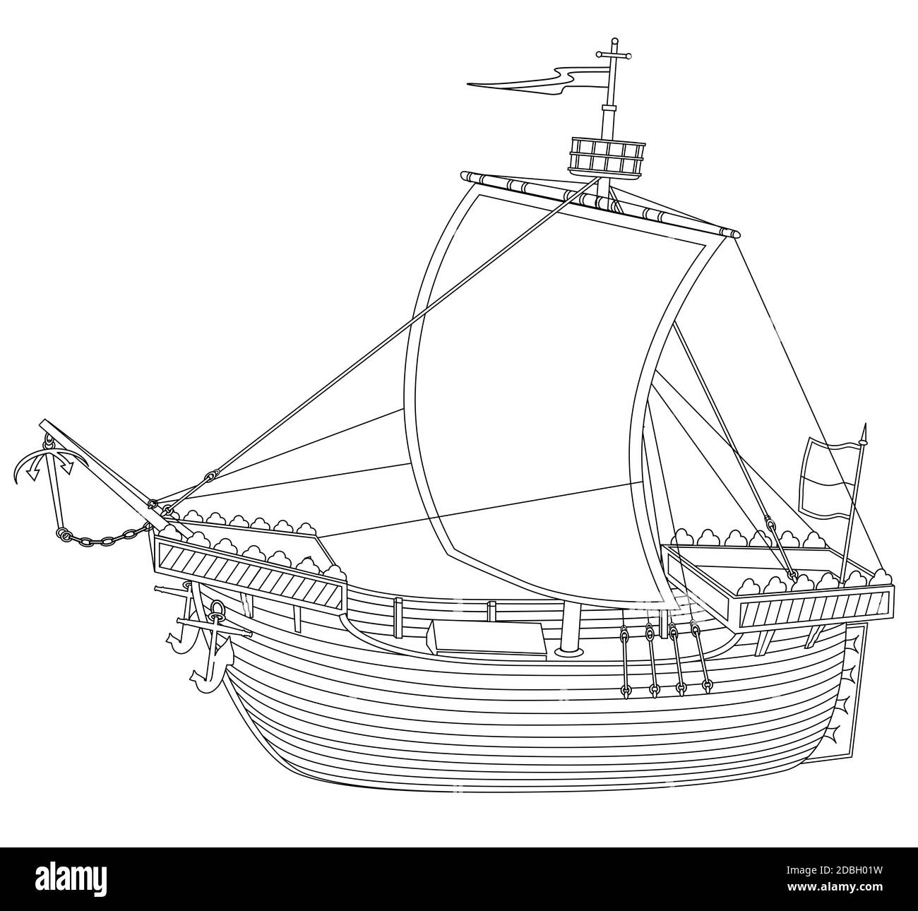 Cog ship drawing hires stock photography and images Alamy