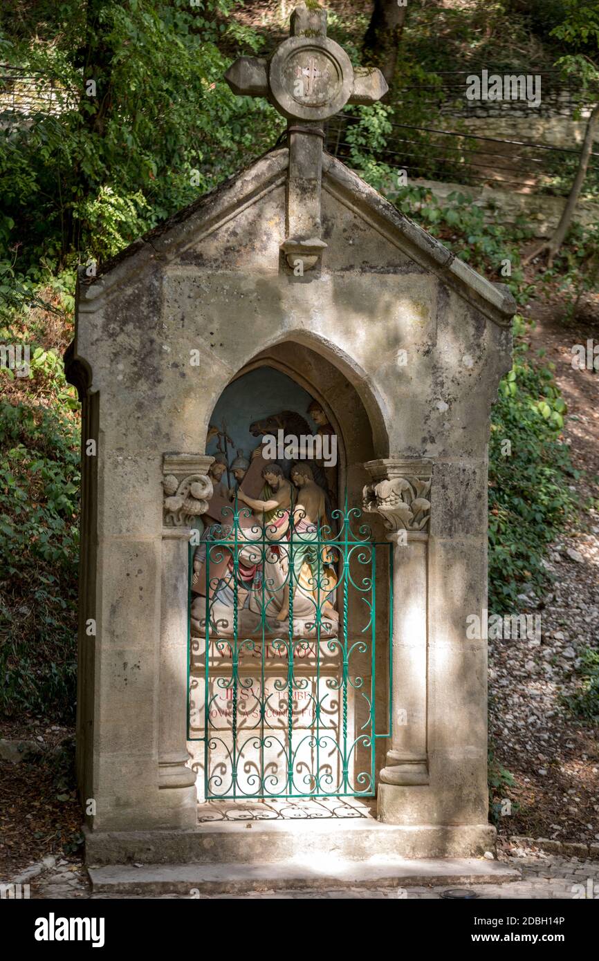 Steep steps Big stairs at Pilgrimage site Rocamadour, Departement Lot, Midi  Pyrenees, South West France France, Europe Stock Photo - Alamy