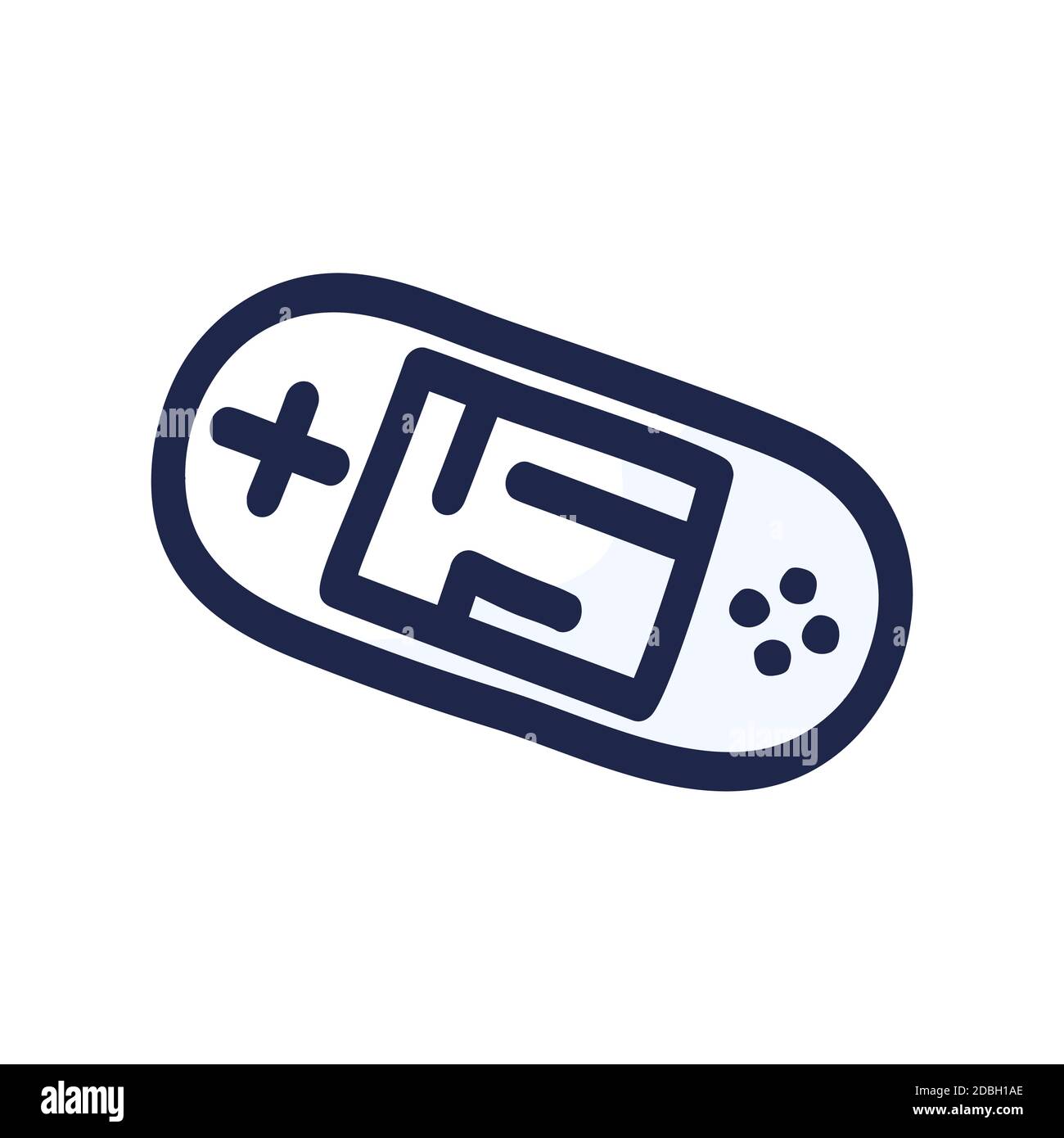 Joystick for video game. Controller buttons hand-drawn in doodle-style vector icon. Vector illustration Stock Photo