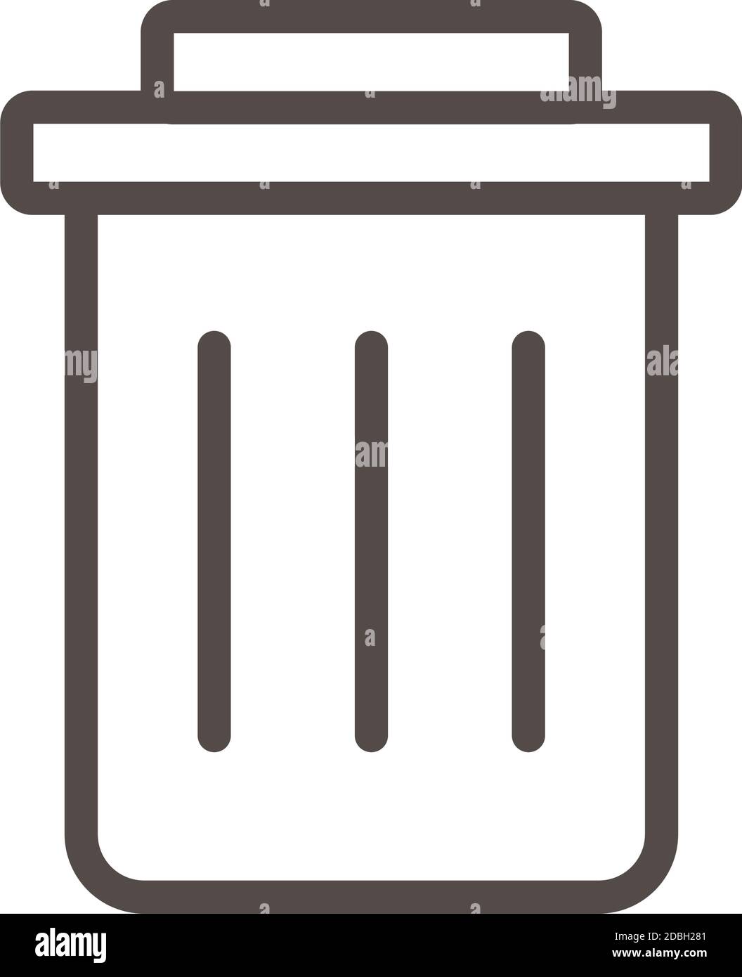 bin waste line style icon vector illustration design Stock Vector Image ...
