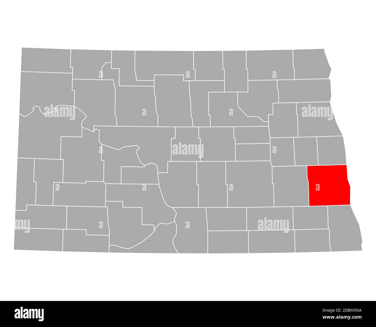 Map of Cass in North Dakota Stock Photo Alamy