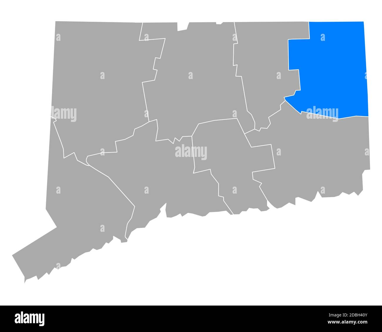 Map of Windham in Connecticut Stock Photo Alamy