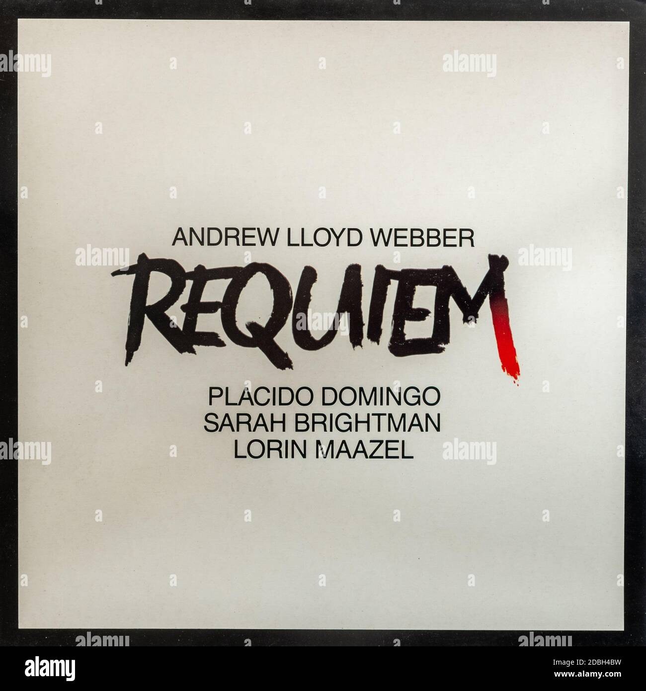 Andrew Lloyd Webber Requiem 1985 vinyl LP record album cover Stock Photo