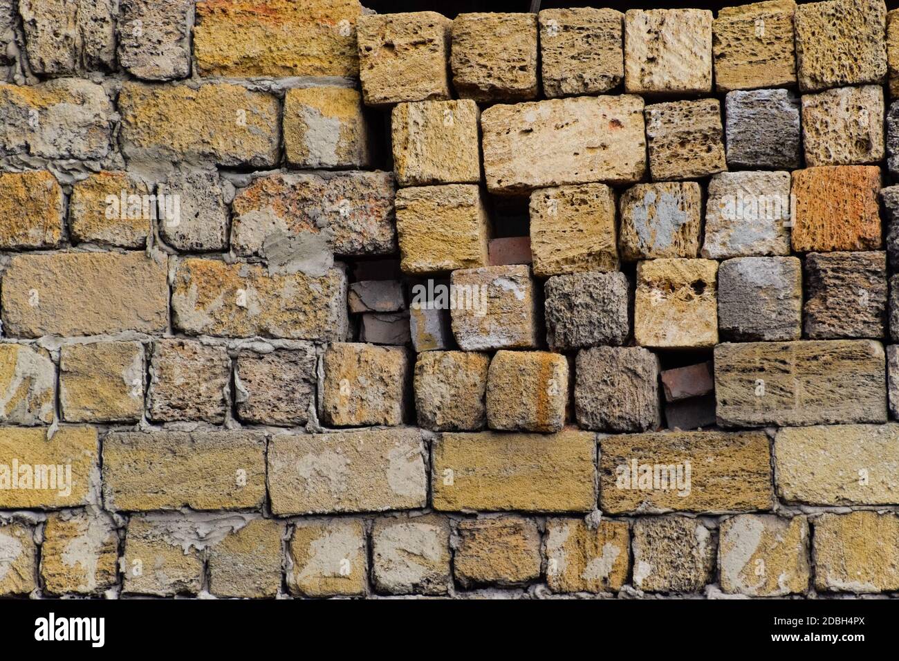 a shadow from the blocks of limestone shell. Wall texture background Stock  Photo - Alamy