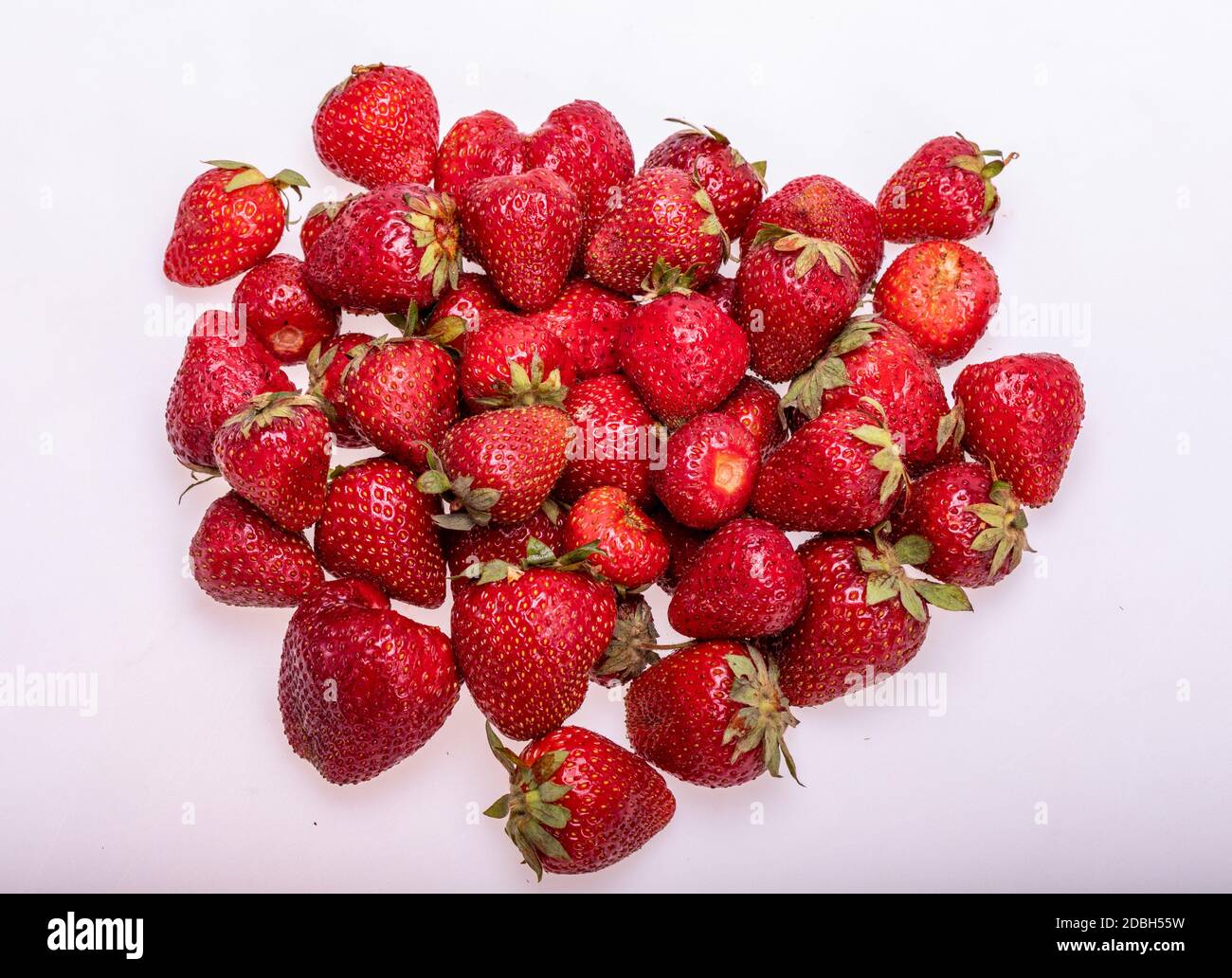fresh ripe strawberries isolated on white background Stock Photo - Alamy