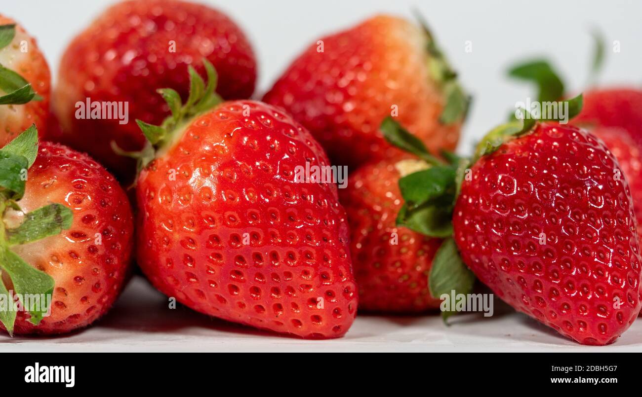 a close up of fresh strawberry Stock Photo - Alamy
