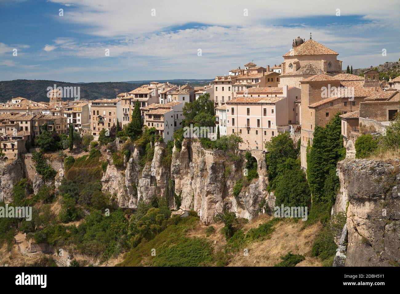 San Pedro Neighborhood from the Castle Viewpoint, Cuenca, Spain. Stock Photo