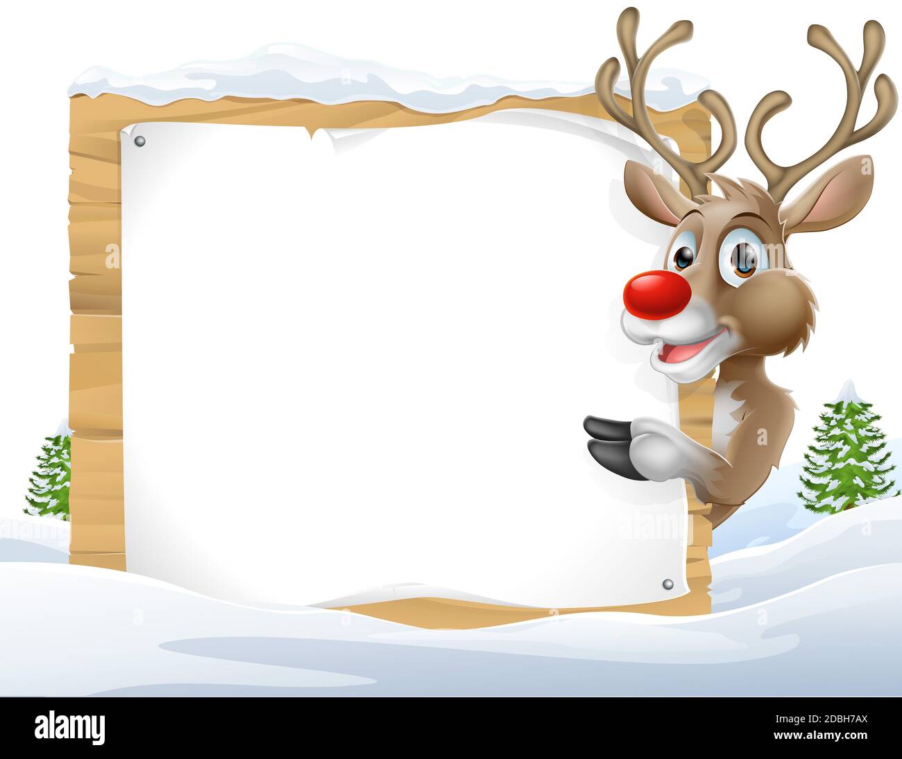 cute christmas reindeer cartoon