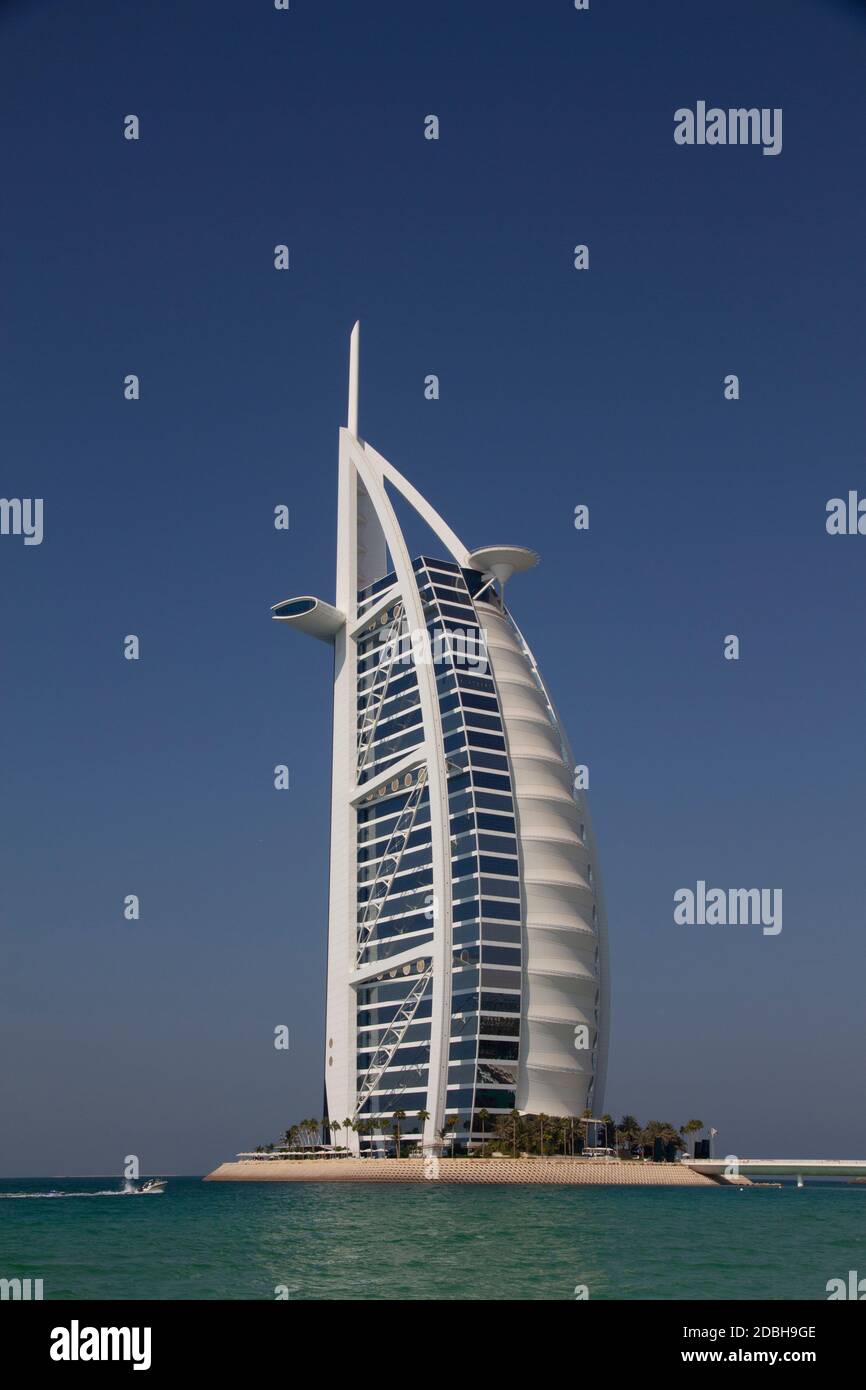 The Burj Al Arab Hotel At The Beach In Dubai Stock Photo - Alamy