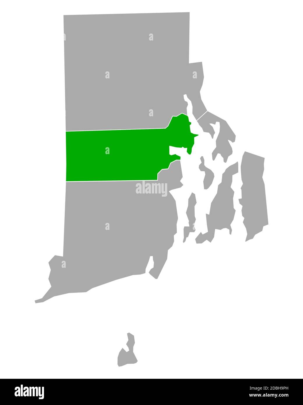 Map of Kent in Rhode Island Stock Photo Alamy