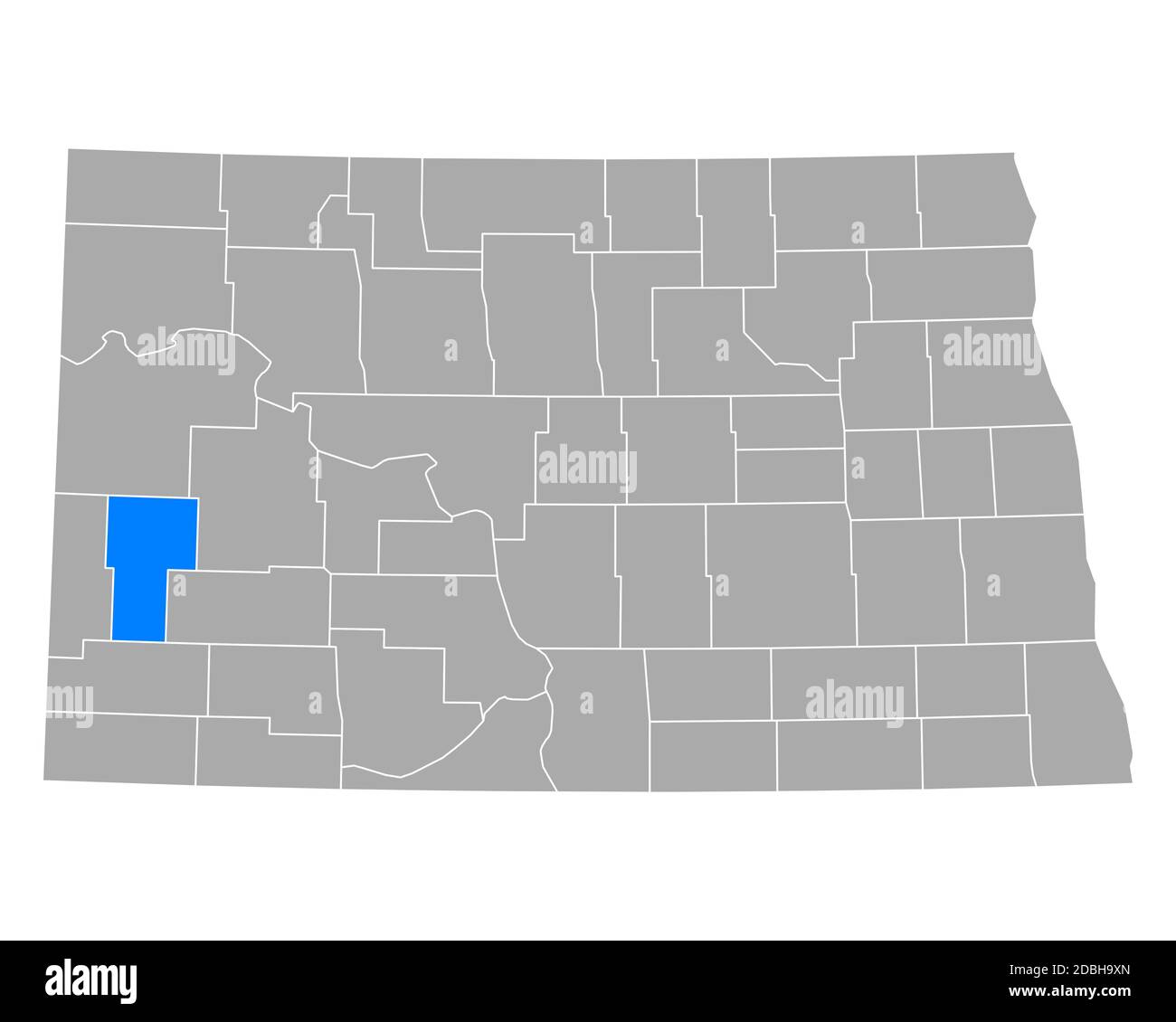 Map of Billings in North Dakota Stock Photo Alamy