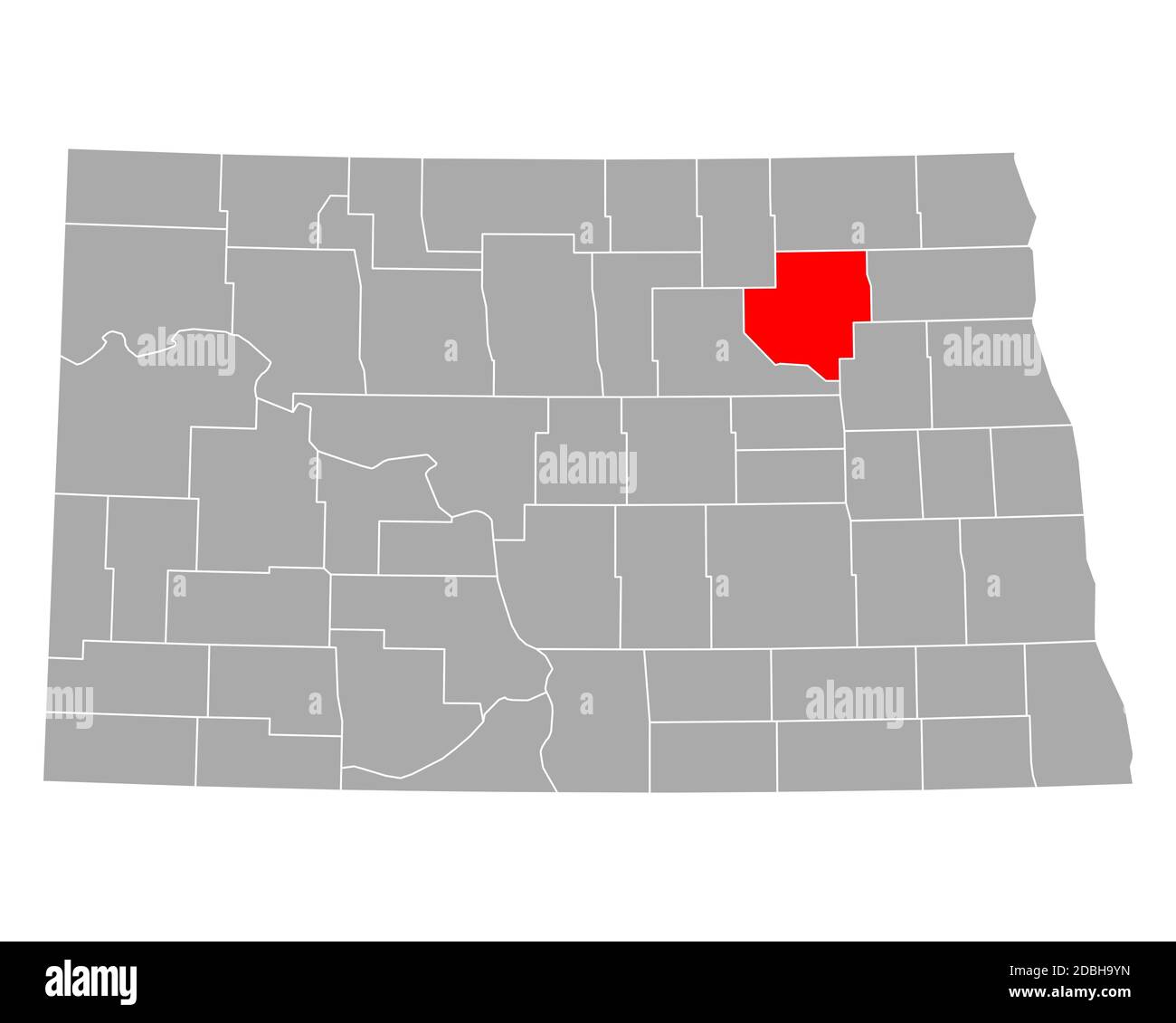 Map of Ramsey in North Dakota Stock Photo Alamy