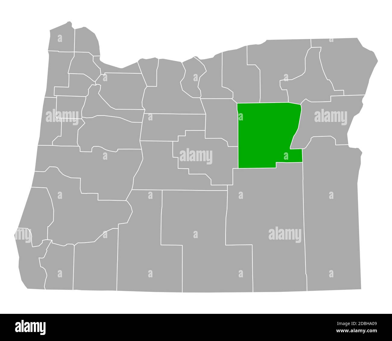 Grant County Oregon Map Grant County Oregon Cut Out Stock Images & Pictures - Alamy
