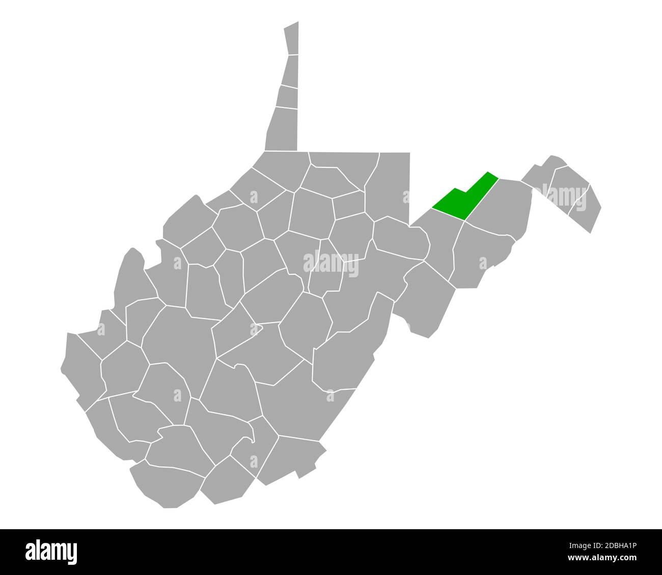 Map of Mineral in West Virginia Stock Photo Alamy