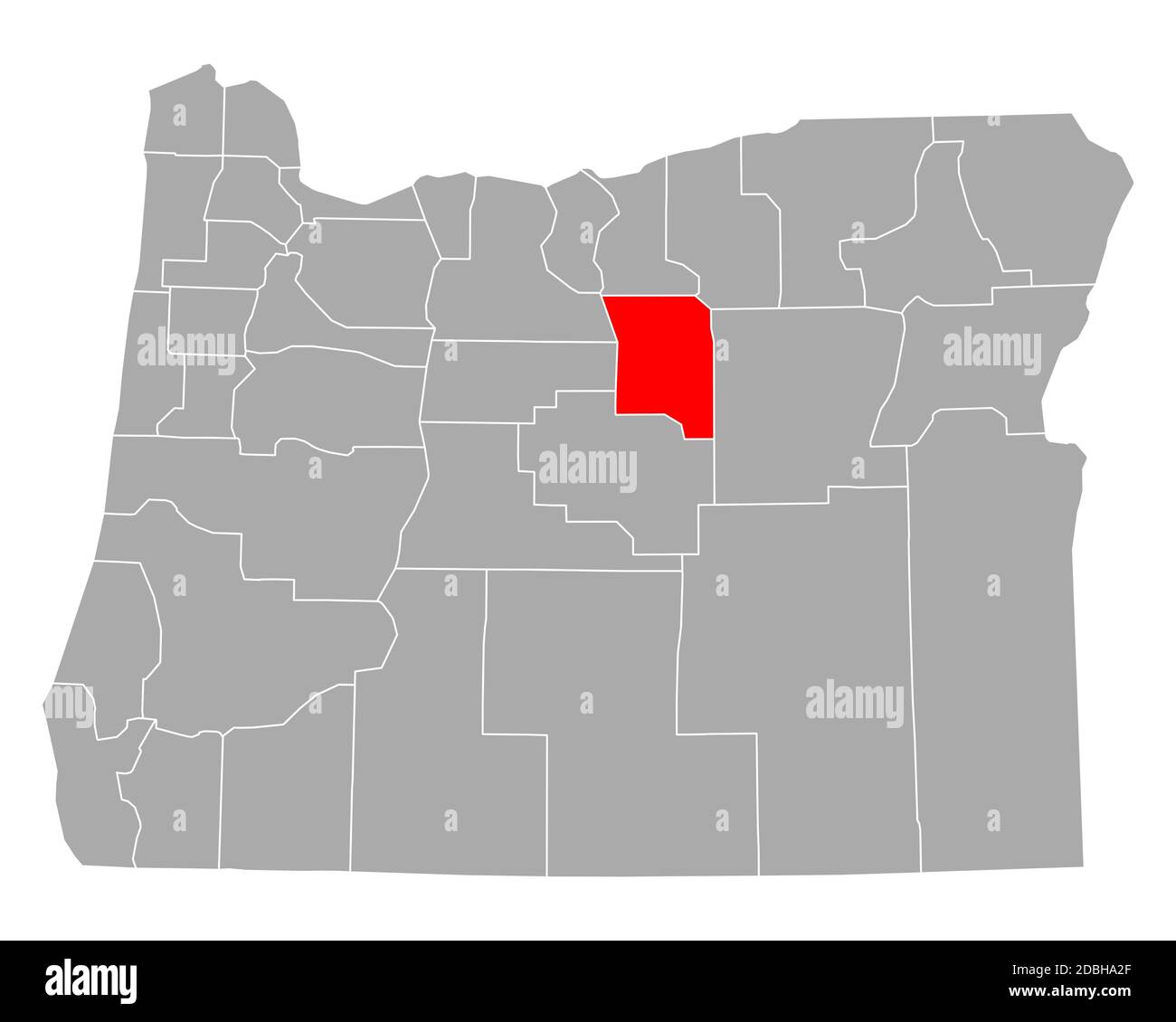Wheeler County Oregon Map Map Of Wheeler Oregon Cut Out Stock Images & Pictures - Alamy