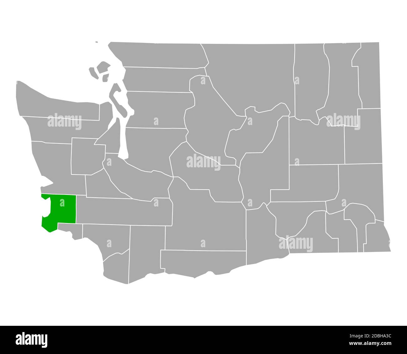 Map of Pacific in Washington Stock Photo Alamy