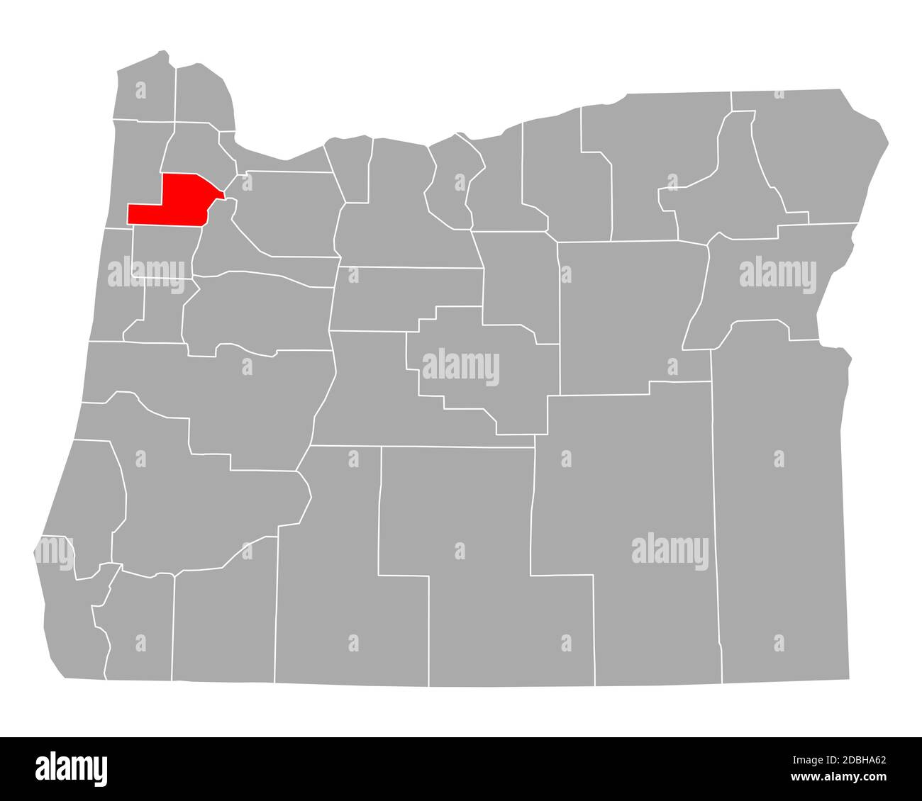 Map of Yamhill in Oregon Stock Photo Alamy