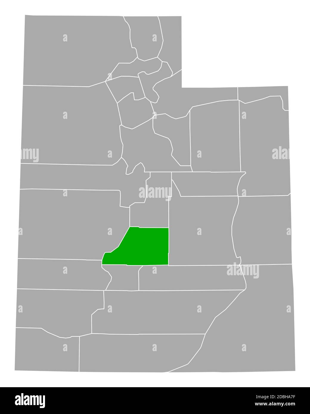 Map of Sevier in Utah Stock Photo Alamy