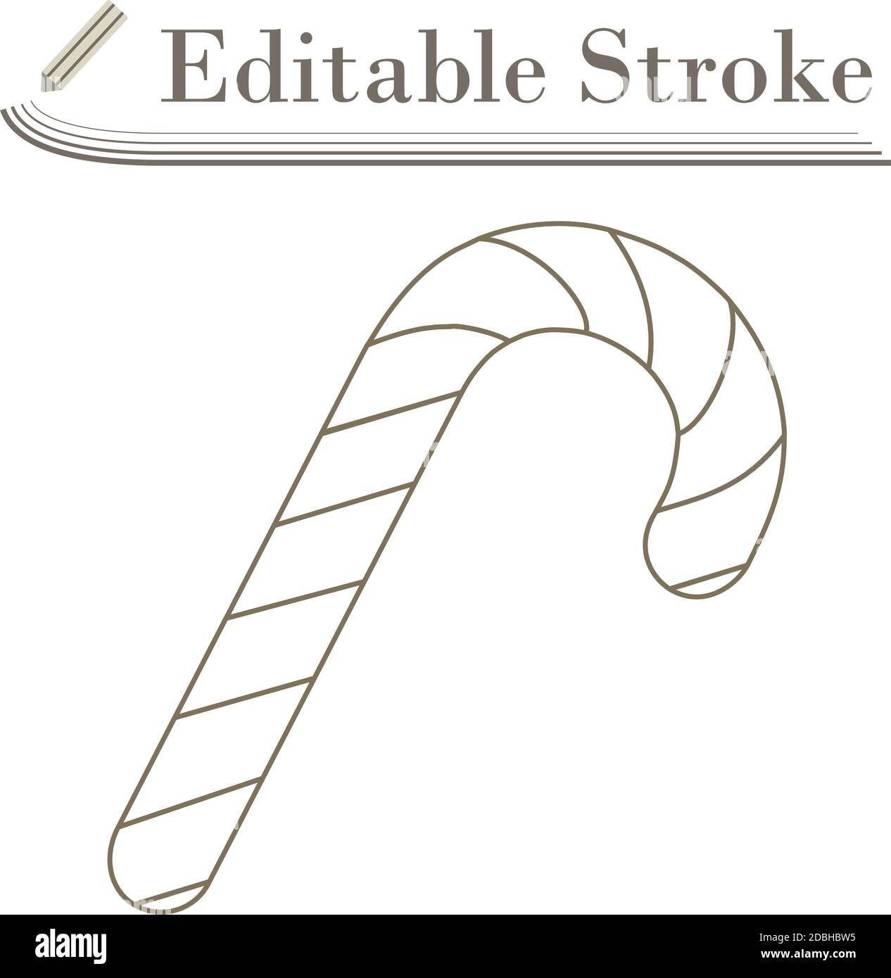 Stick Candy Icon. Editable Stroke Simple Design. Vector Illustration ...