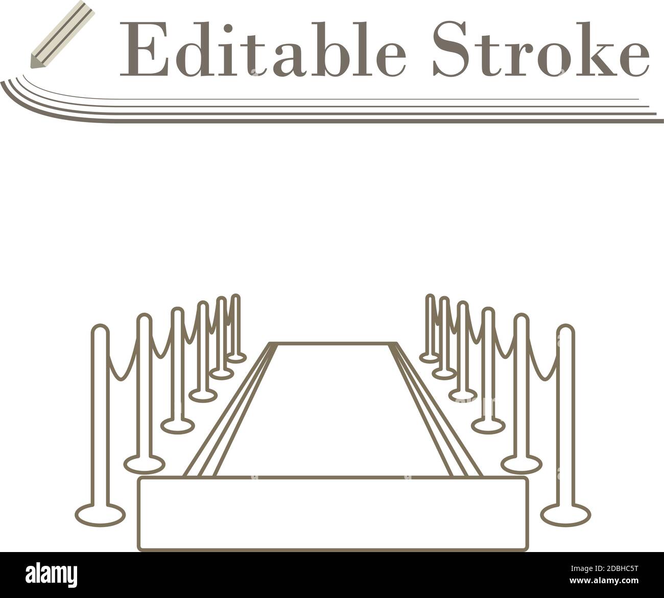 Red Carpet Icon. Editable Stroke Simple Design. Vector Illustration ...