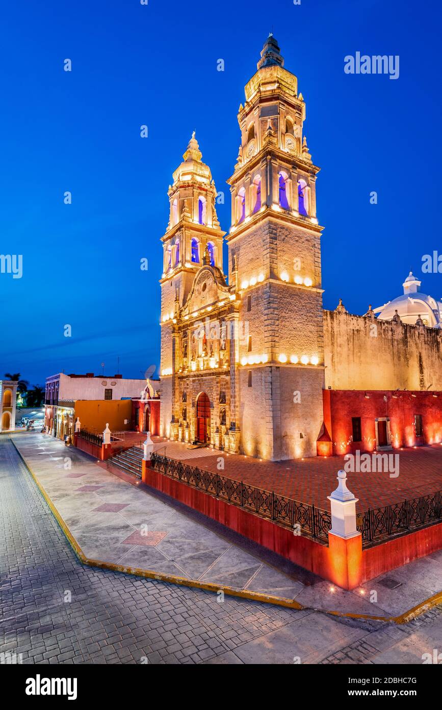 Campeche, Mexico. Independence Plaza in Old Town of San Francisco de
