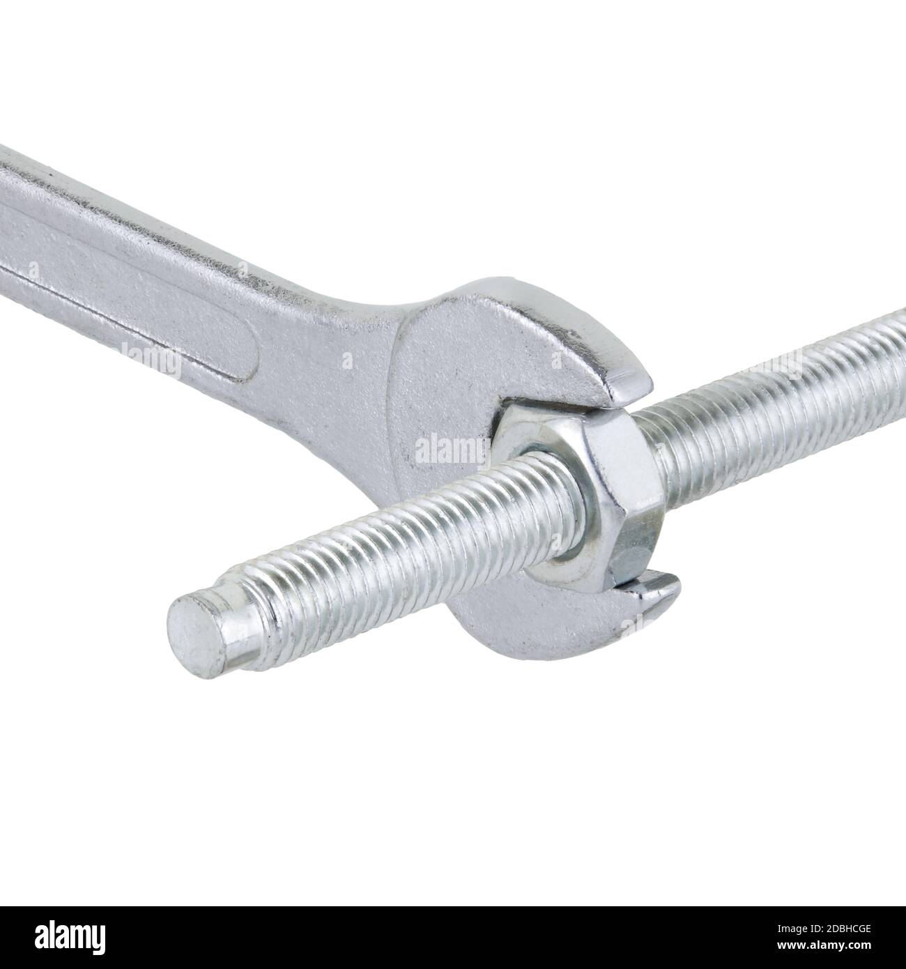 Open ended spanner with bolt Cut Out Stock Images & Pictures - Alamy