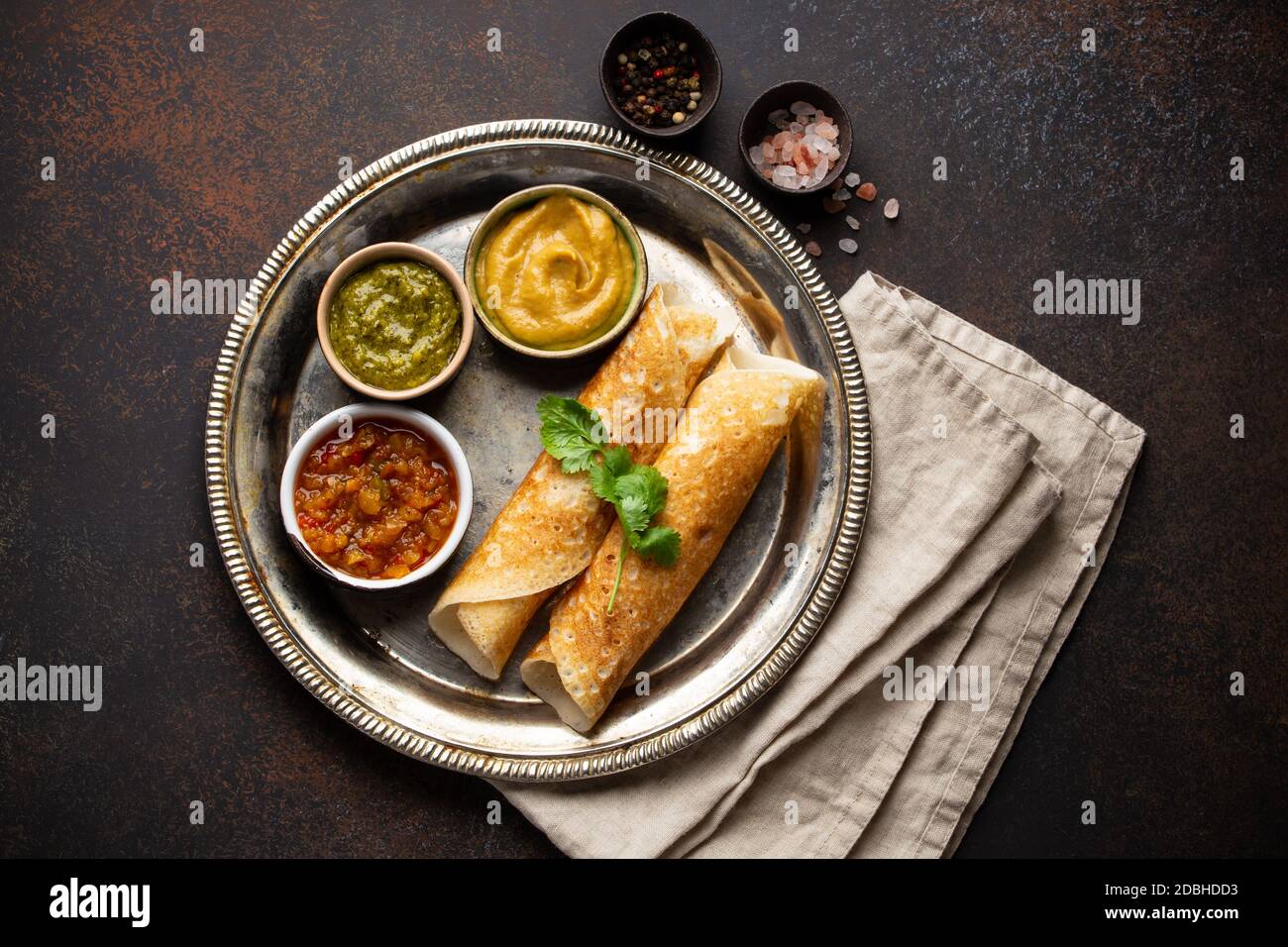 Traditional Indian Dosa Stock Photo - Alamy