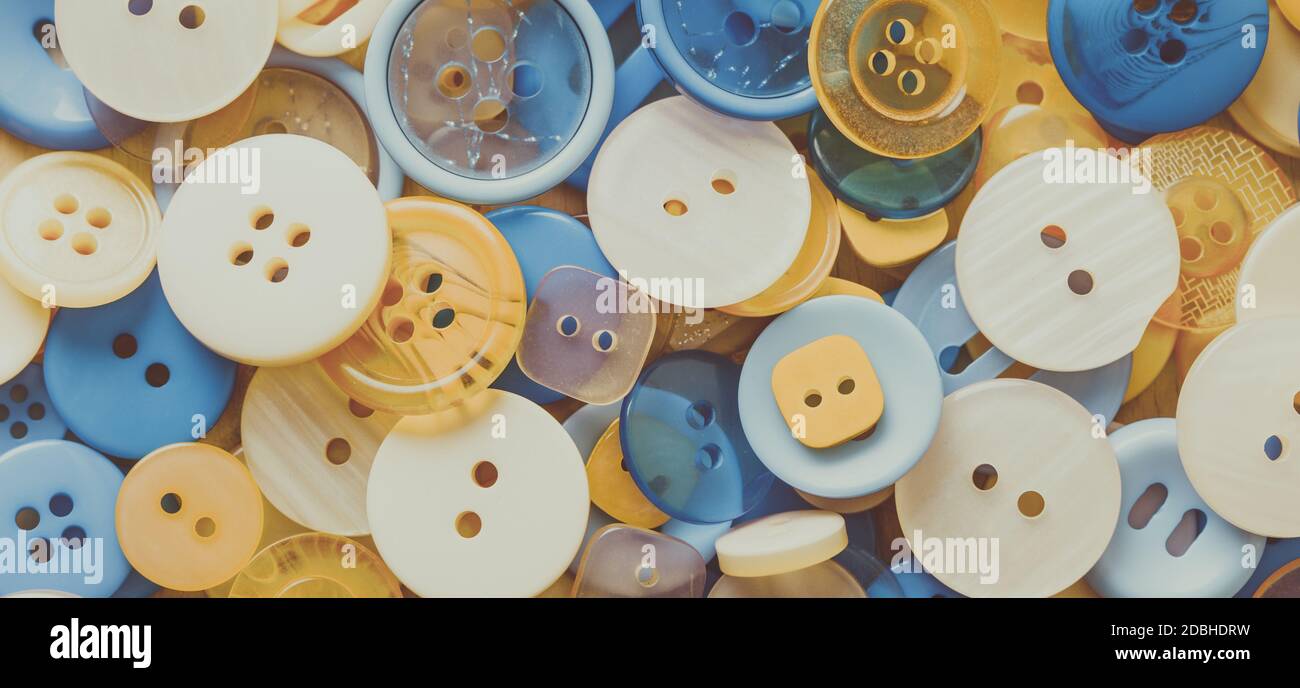 Background from buttons of different colors Stock Photo
